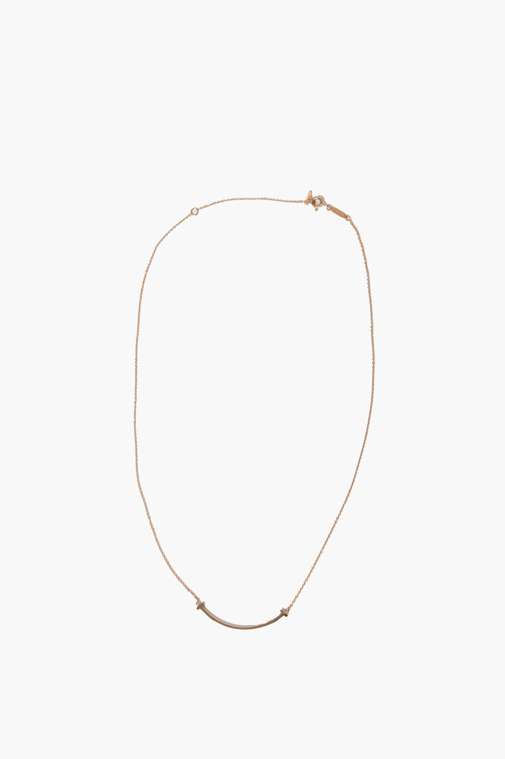 Tiffany & Co Small Yellow Gold Smile Necklace