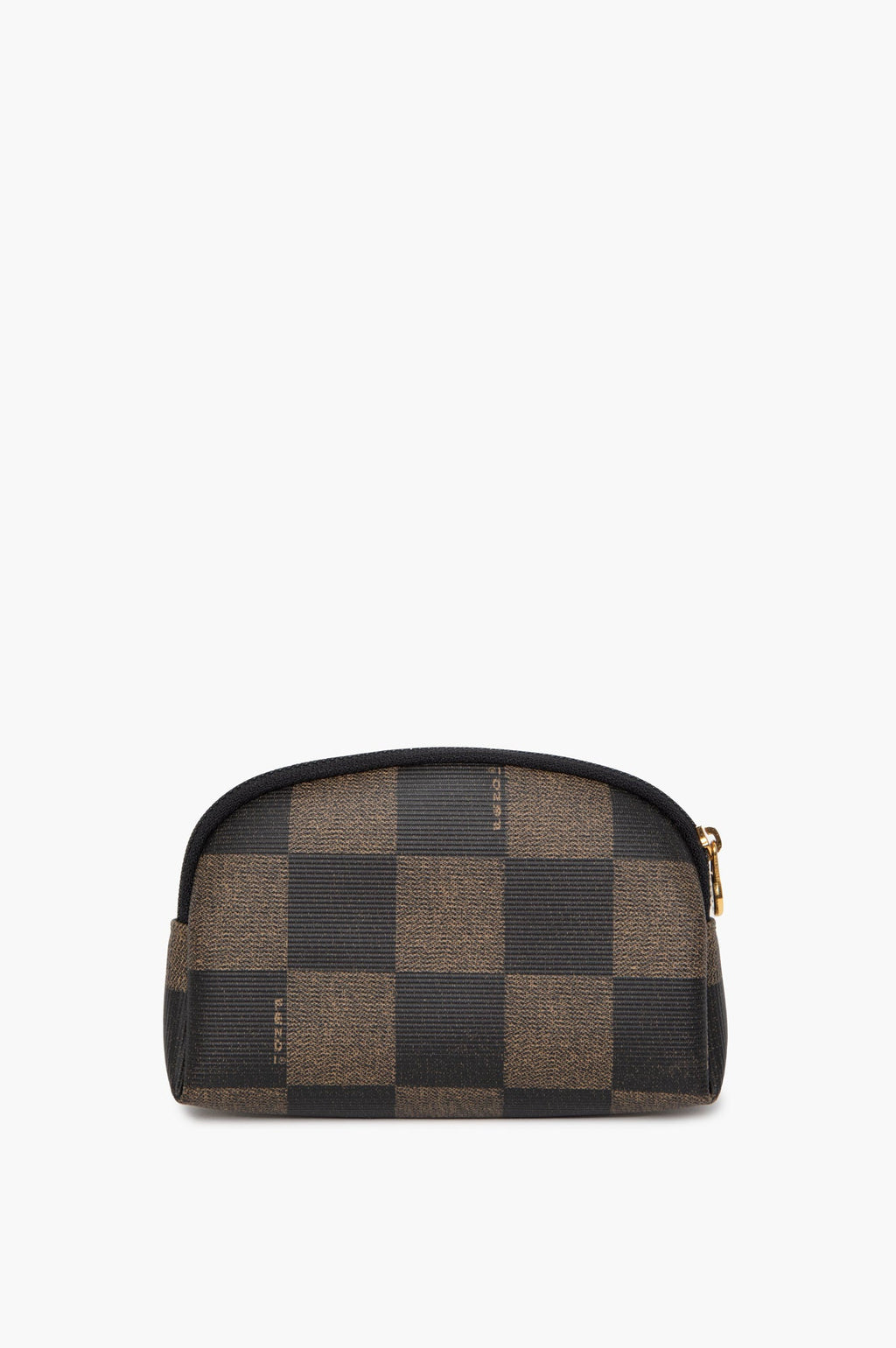 Fendi Peacan Small Pouch Cosmetic Bag Brown