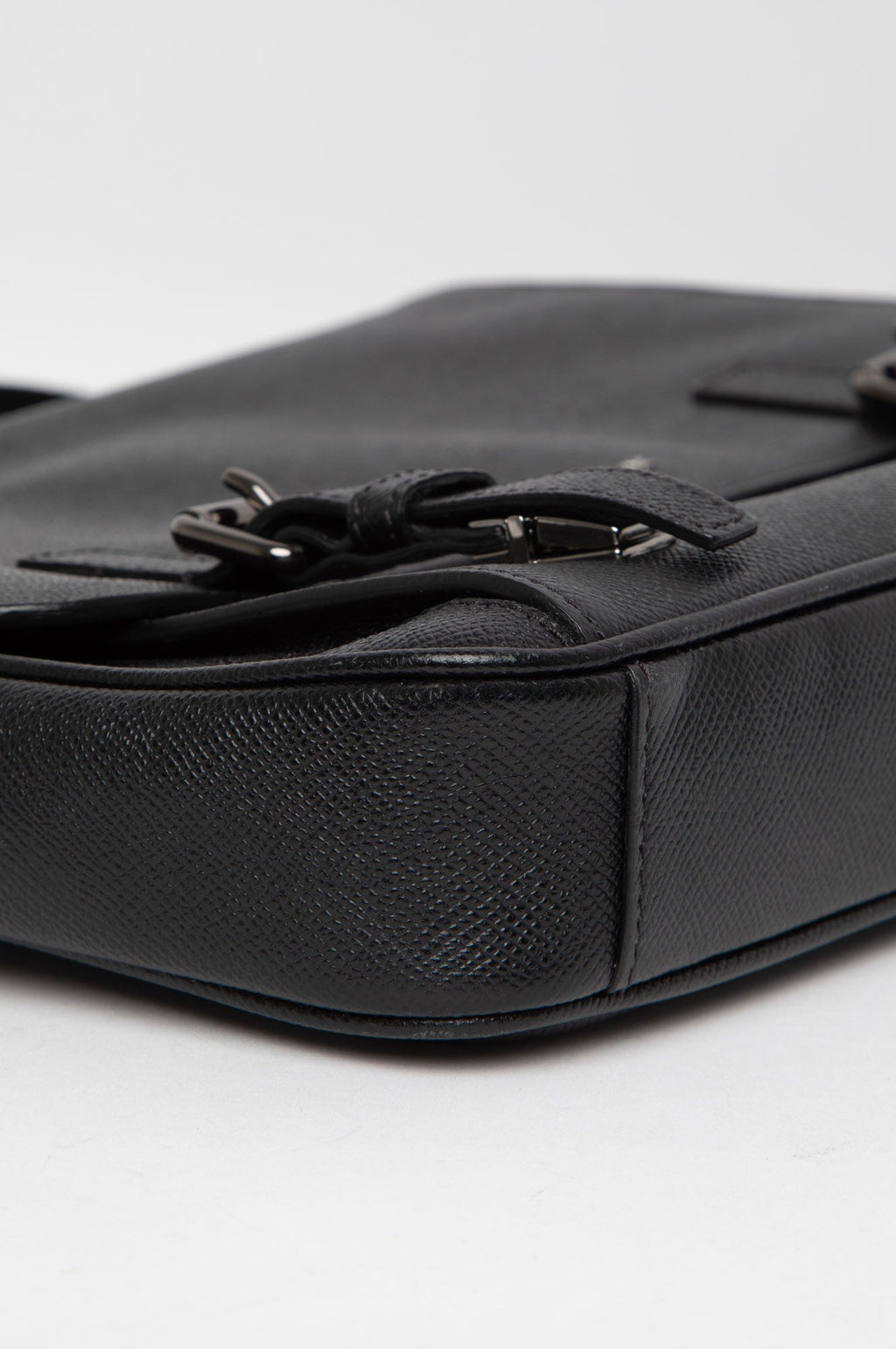 Burberry Black Leather Messenger Bag