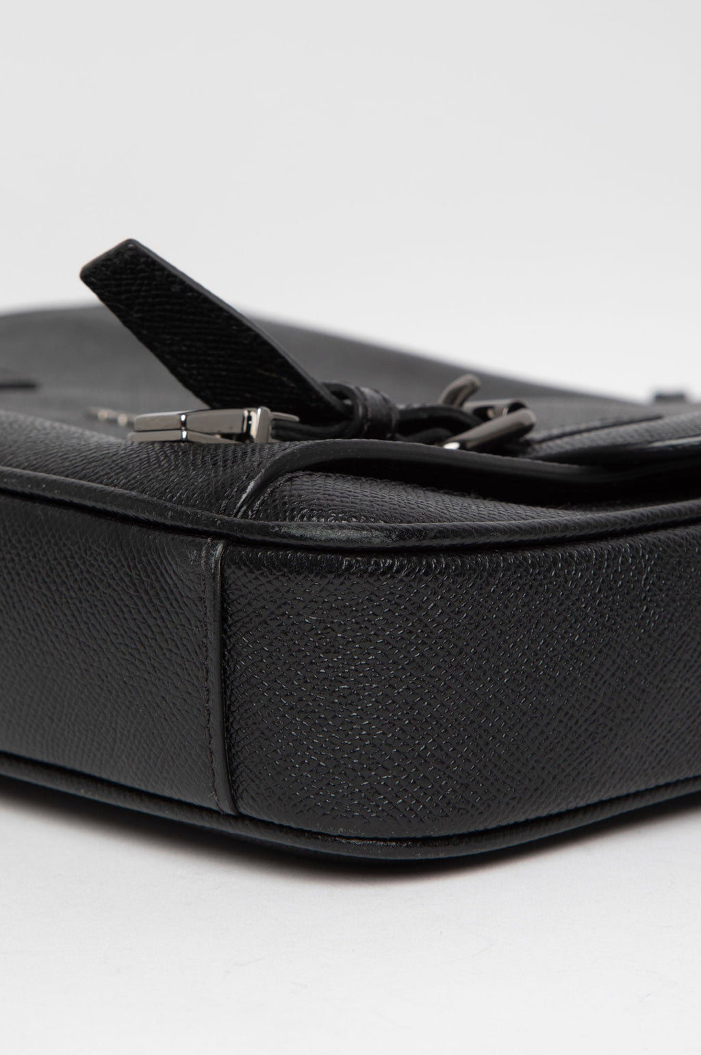 Burberry Black Leather Messenger Bag