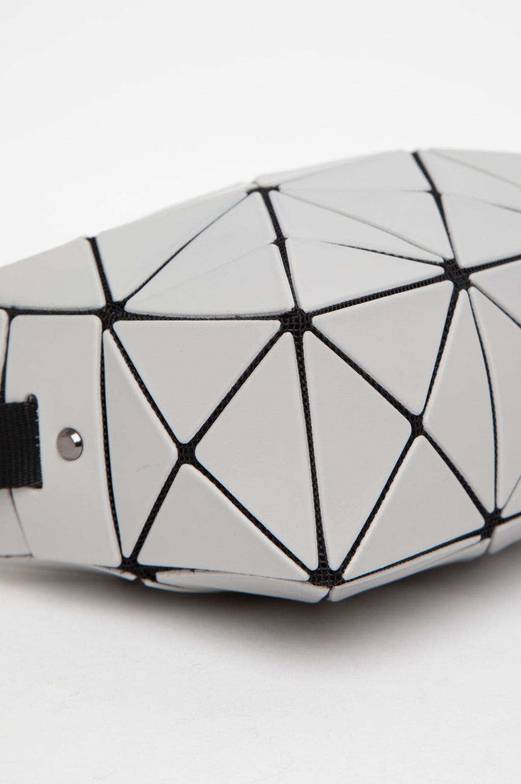 Bao Bao Issey Miyake Silver Cuboid Metallic Crossbody Bag