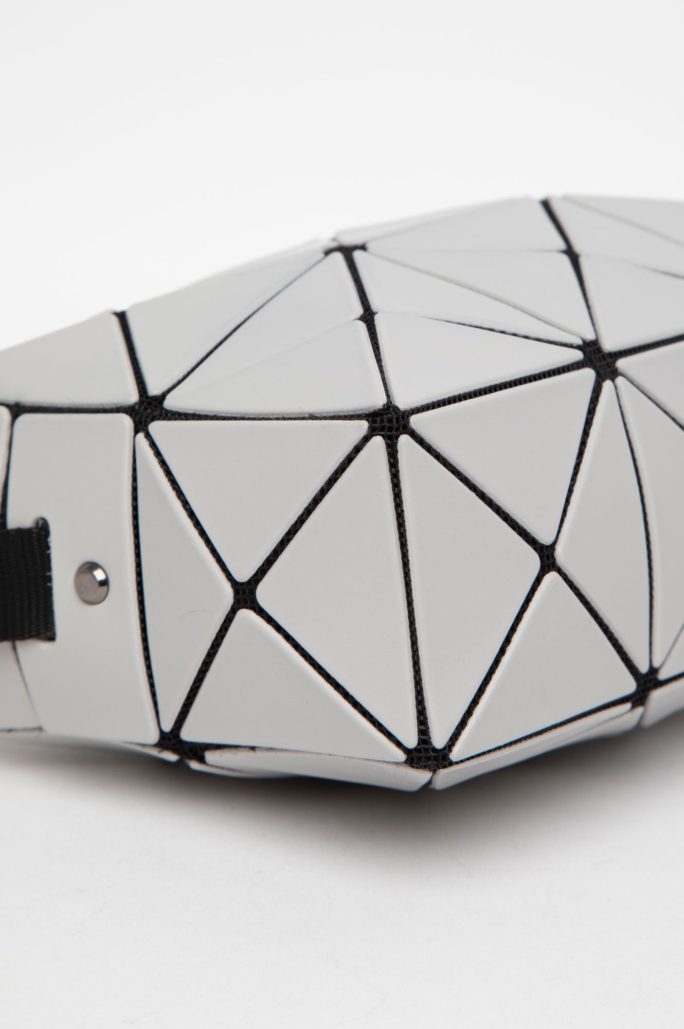 Bao Bao Issey Miyake Silver Cuboid Metallic Crossbody Bag