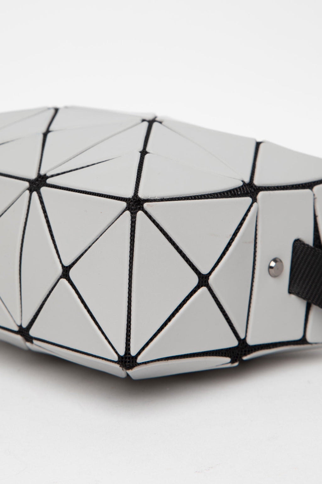 Bao Bao Issey Miyake Silver Cuboid Metallic Crossbody Bag