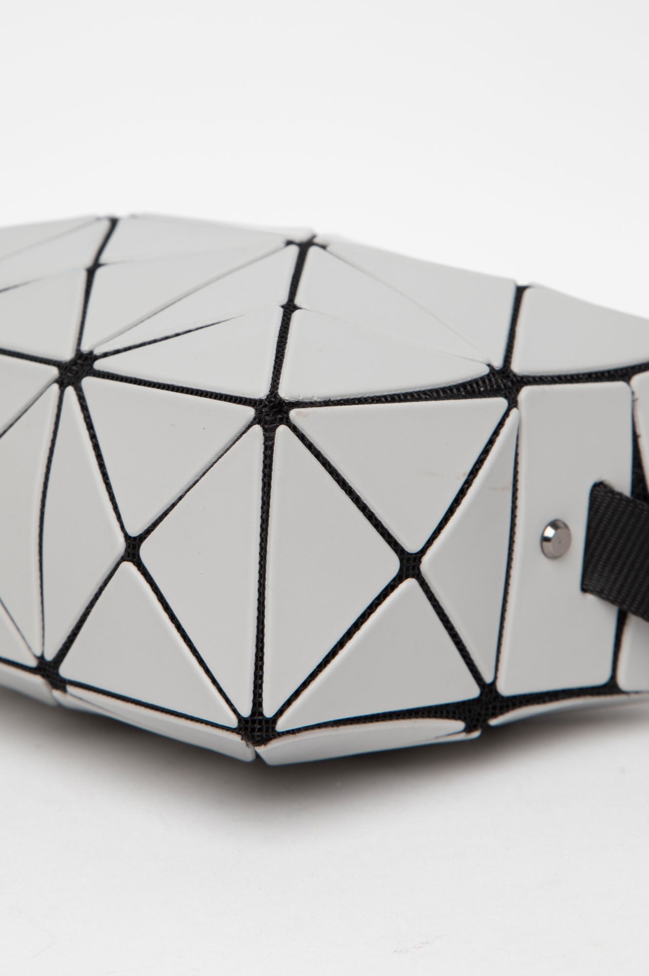 Bao Bao Issey Miyake Silver Cuboid Metallic Crossbody Bag