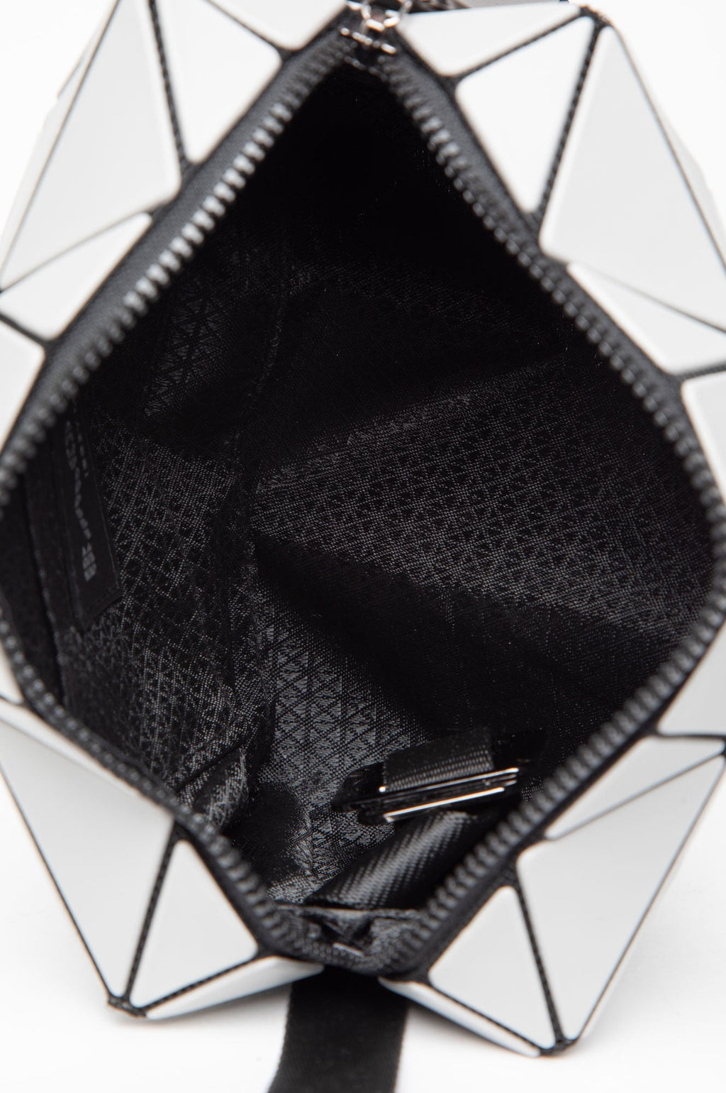 Bao Bao Issey Miyake Silver Cuboid Metallic Crossbody Bag