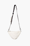 Prada White Leather Triangle Crossbody Bag