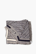 Christian Dior Blue Oblique 140x140 Scarf
