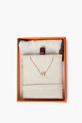 Hermes Mini Pop H Light Blue/Rose Gold Necklace