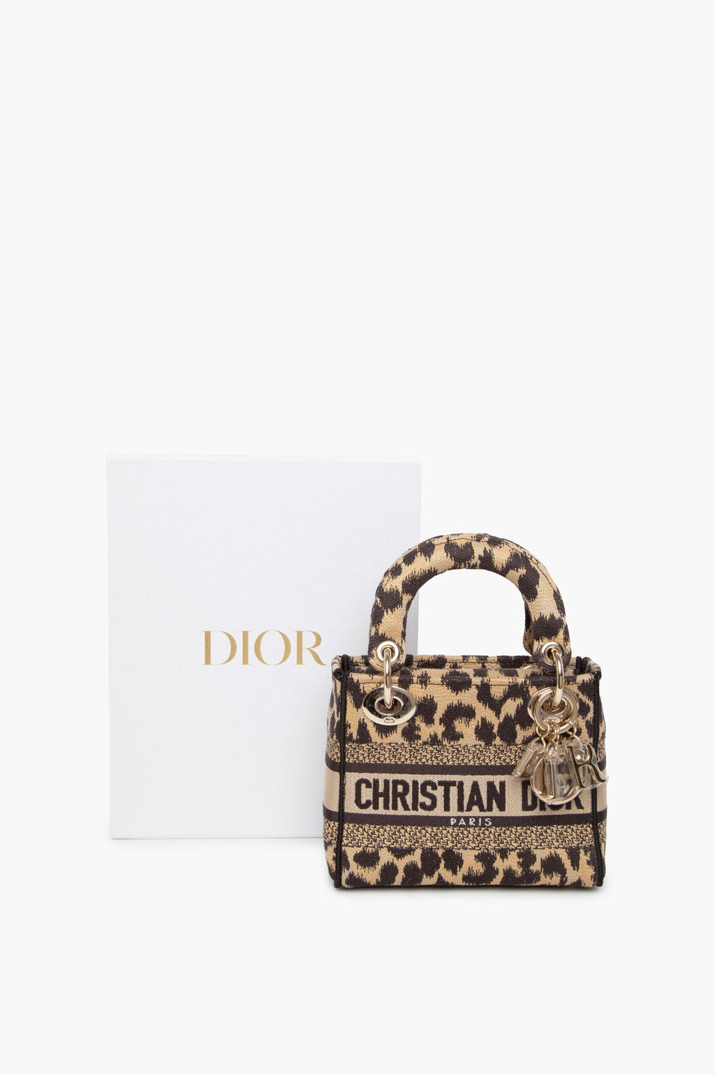 Christian Dior Mizza Embroidered Canvas Mini Lady Dior Bag