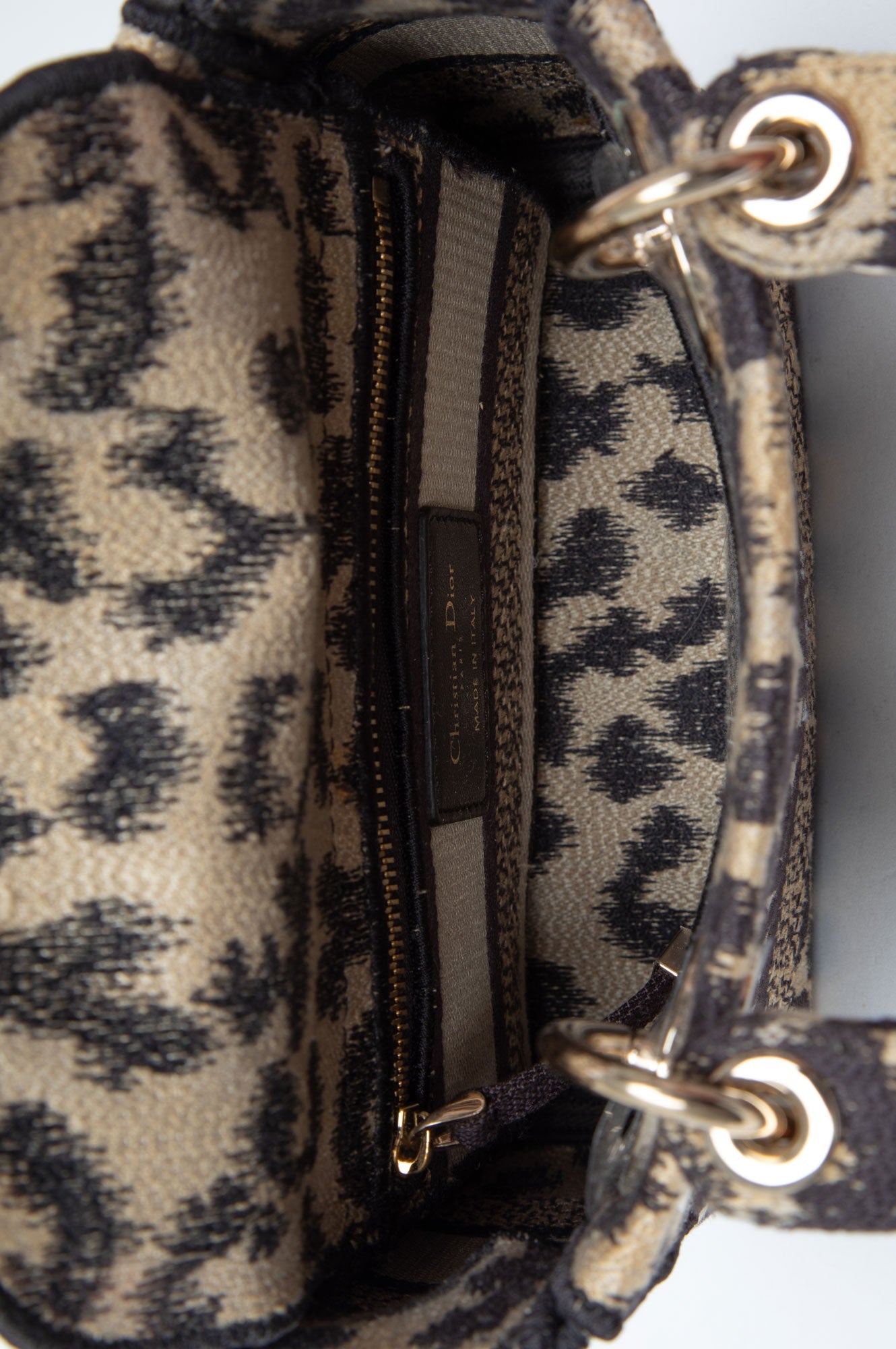 Christian Dior Mizza Embroidered Canvas Mini Lady Dior Bag