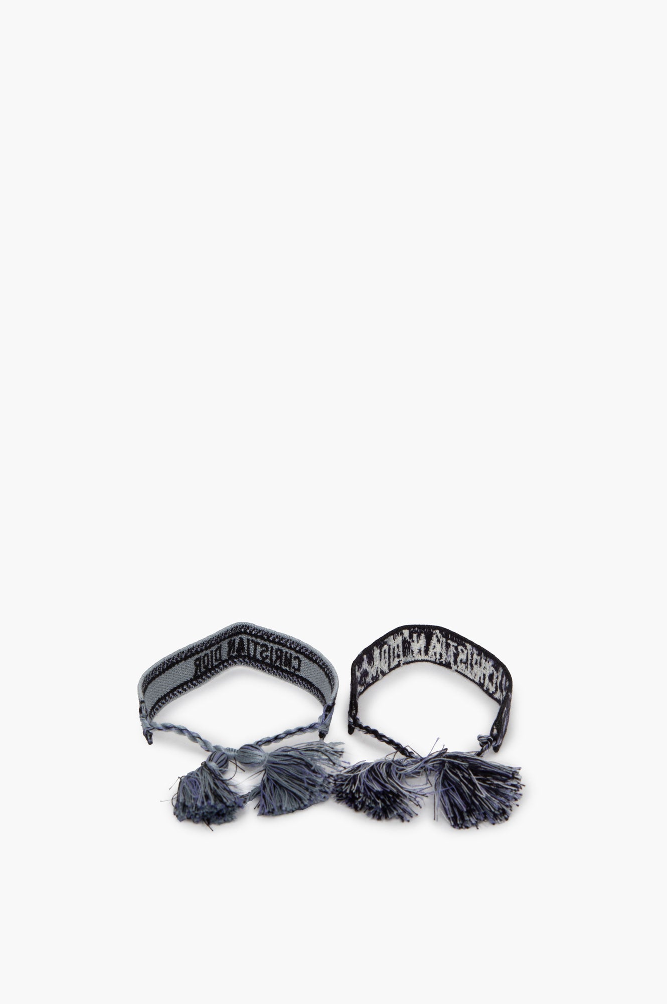 Embroidered Christian Dior Light Blue Bracelet Set
