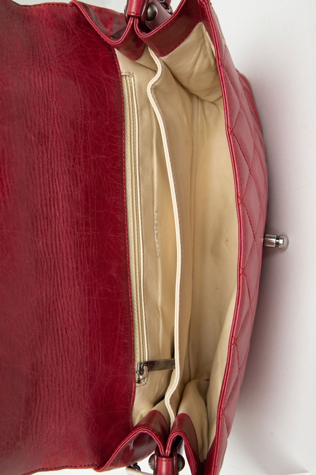 Chanel Red Flap Boy Lock Shoulder Bag