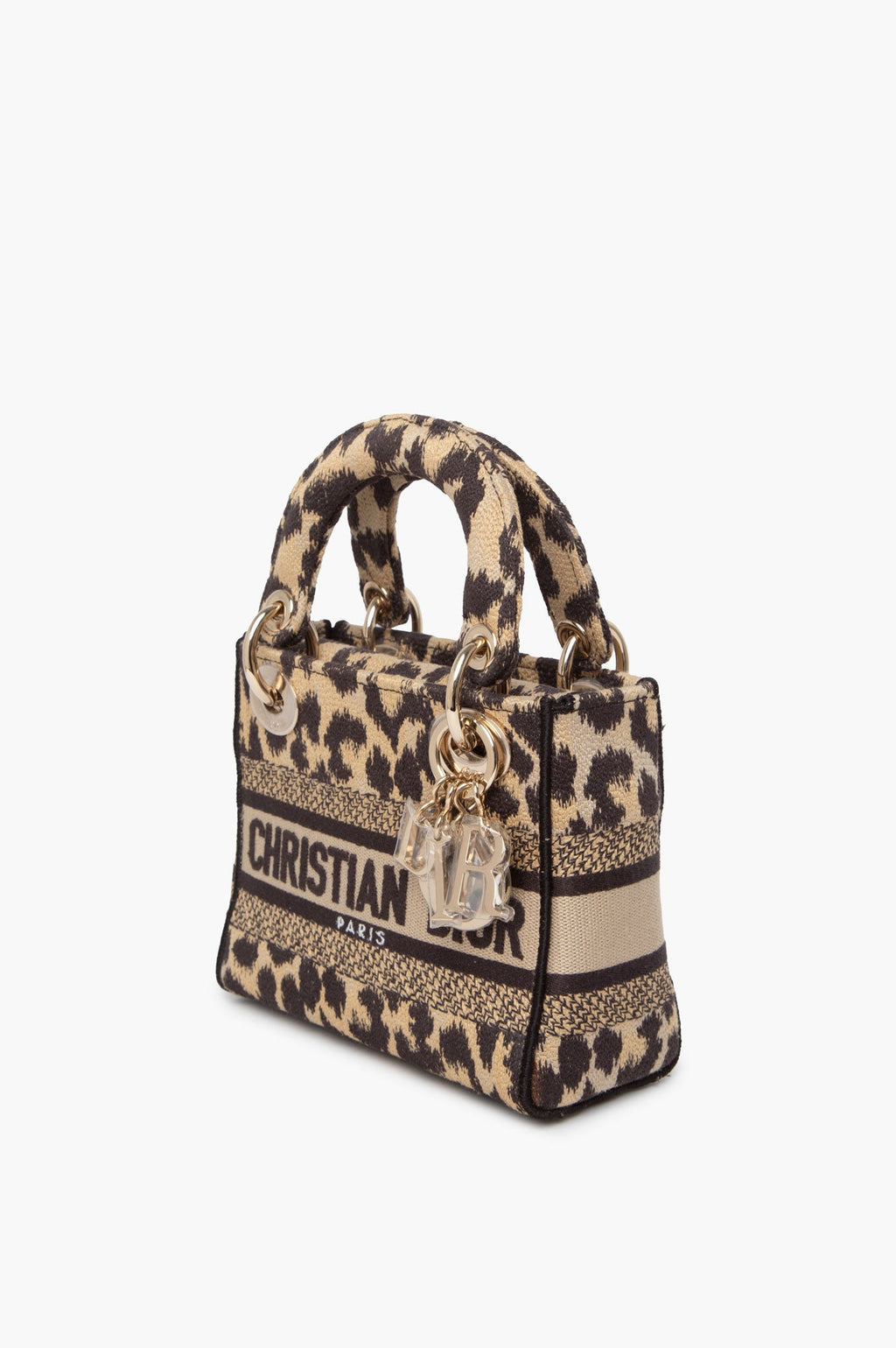 Christian Dior Mizza Embroidered Canvas Mini Lady Dior Bag
