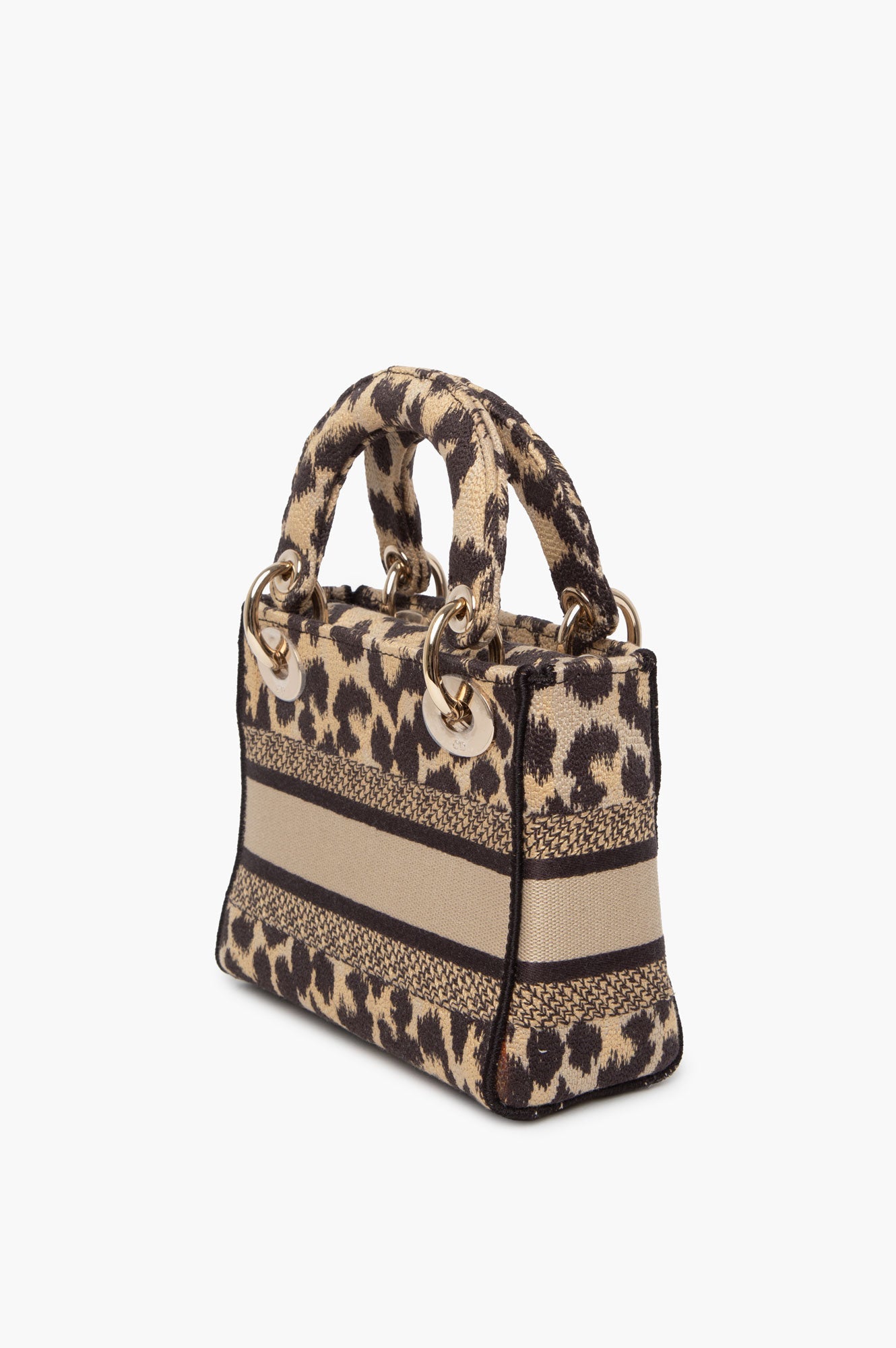 Christian Dior Mizza Embroidered Canvas Mini Lady Dior Bag