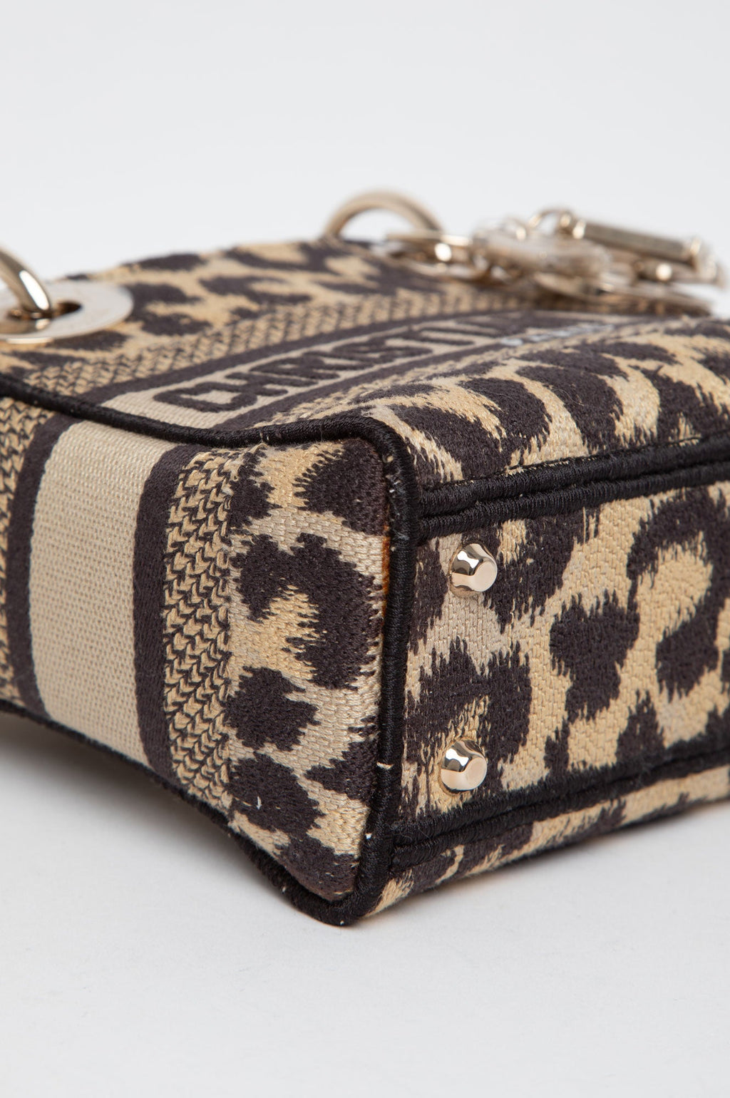 Christian Dior Mizza Embroidered Canvas Mini Lady Dior Bag