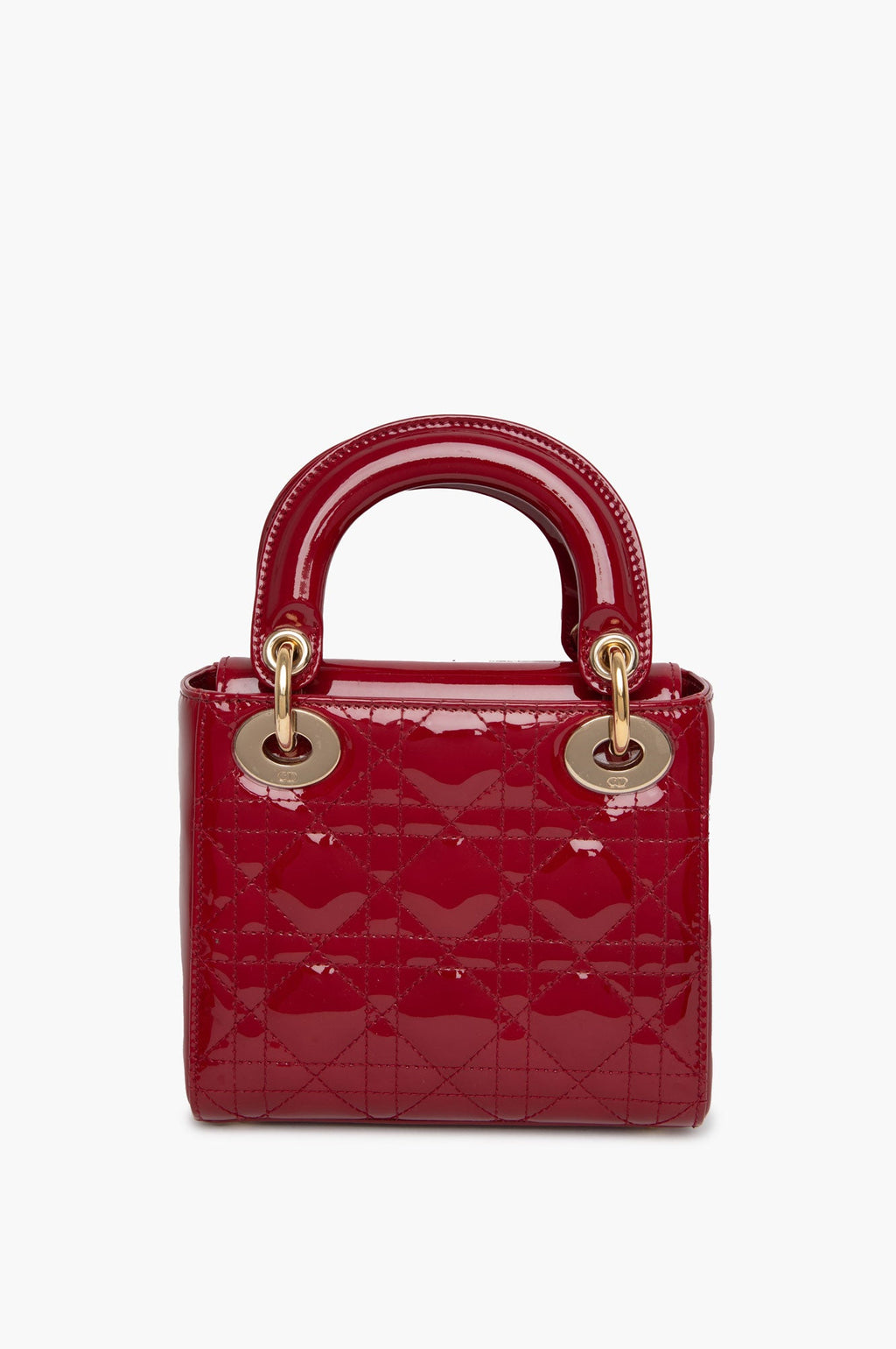 Christian Dior Mini Patent Red Cannage Lady Dior