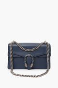 Gucci Navy Dionysus Calfskin Leather Chain Bag Size Small