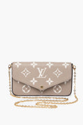 Louis Vuitton Beige Felicie Pochette Bag