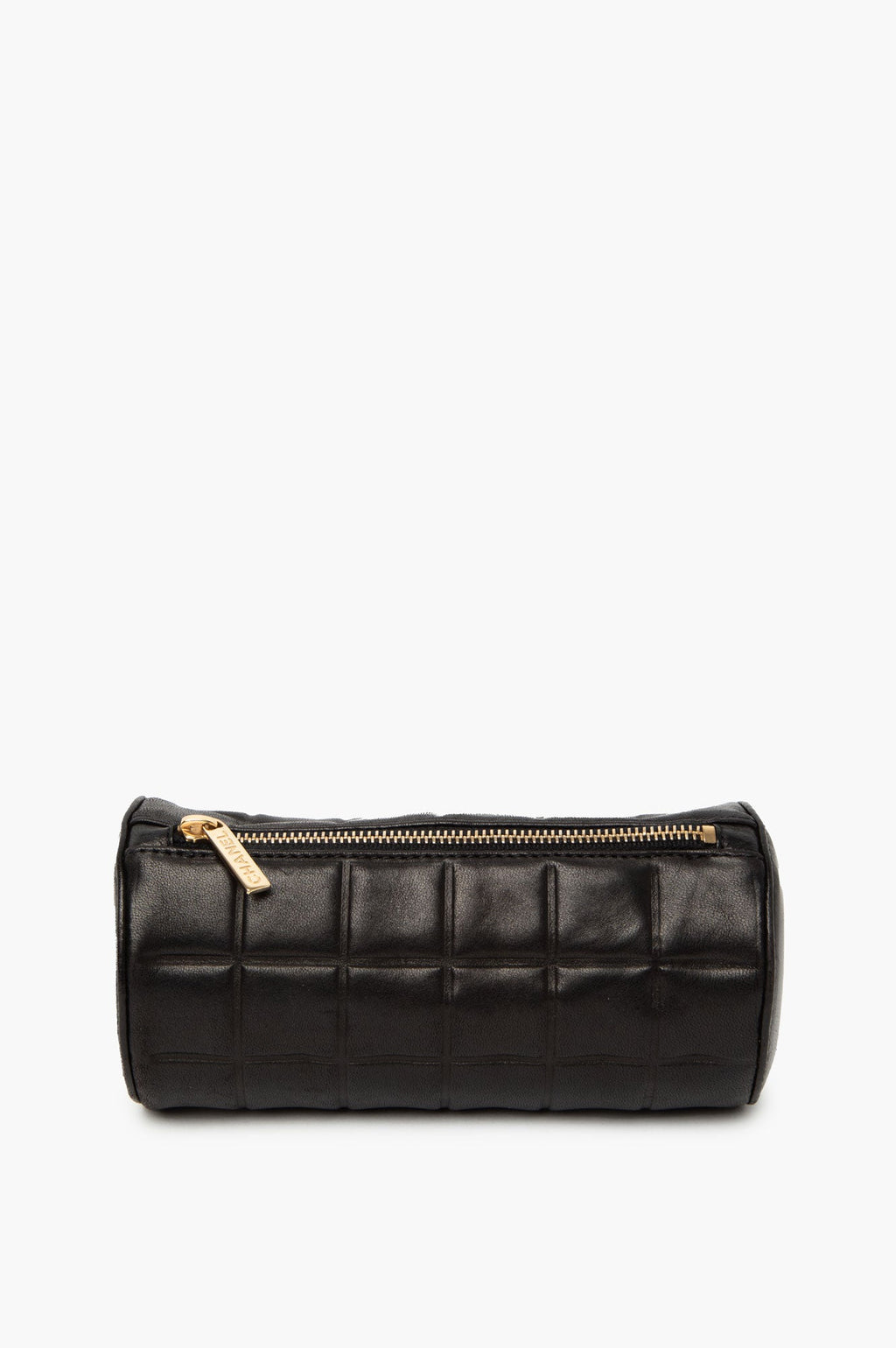 Chanel 2003 Black Leather Cosmetic Bag