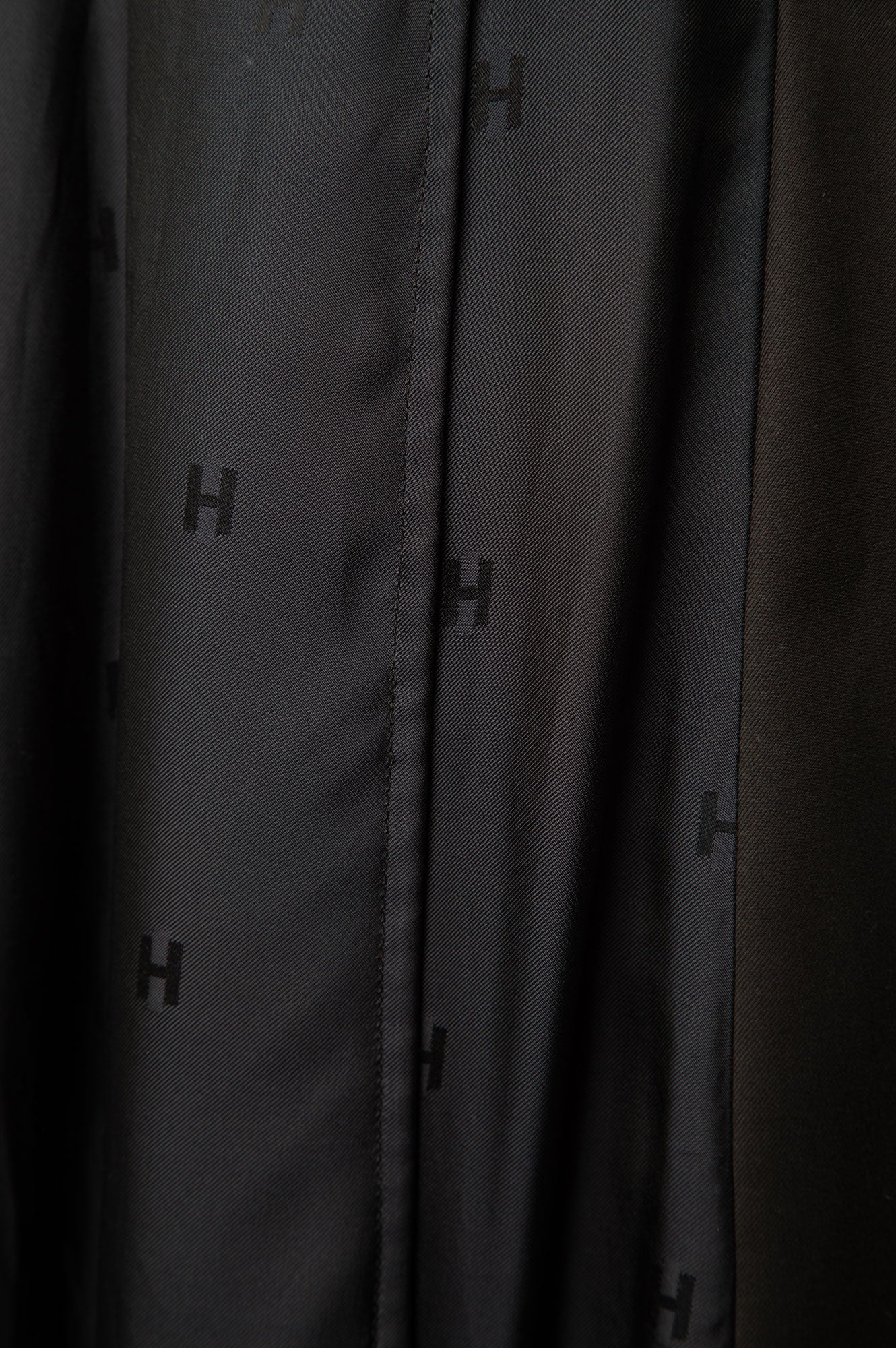 Hermes Black Trench Coat 36