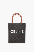 Celine Brown Vertical Triomphe Canvas Bag