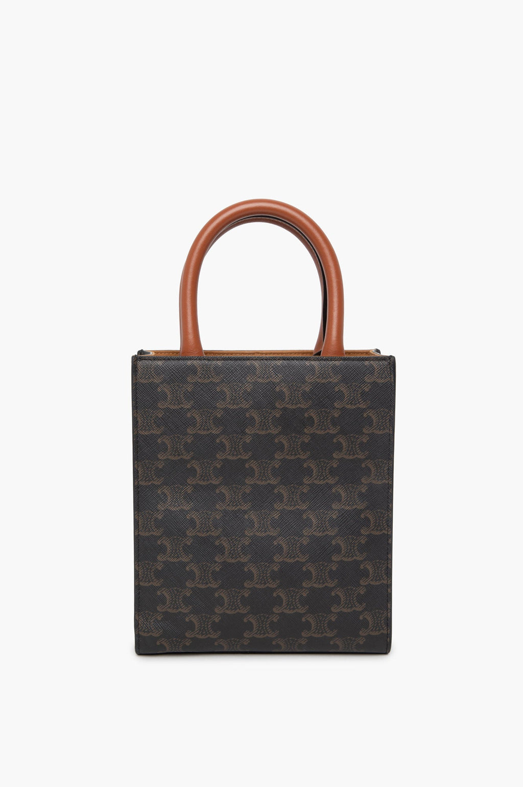 Celine Brown Vertical Triomphe Canvas Bag