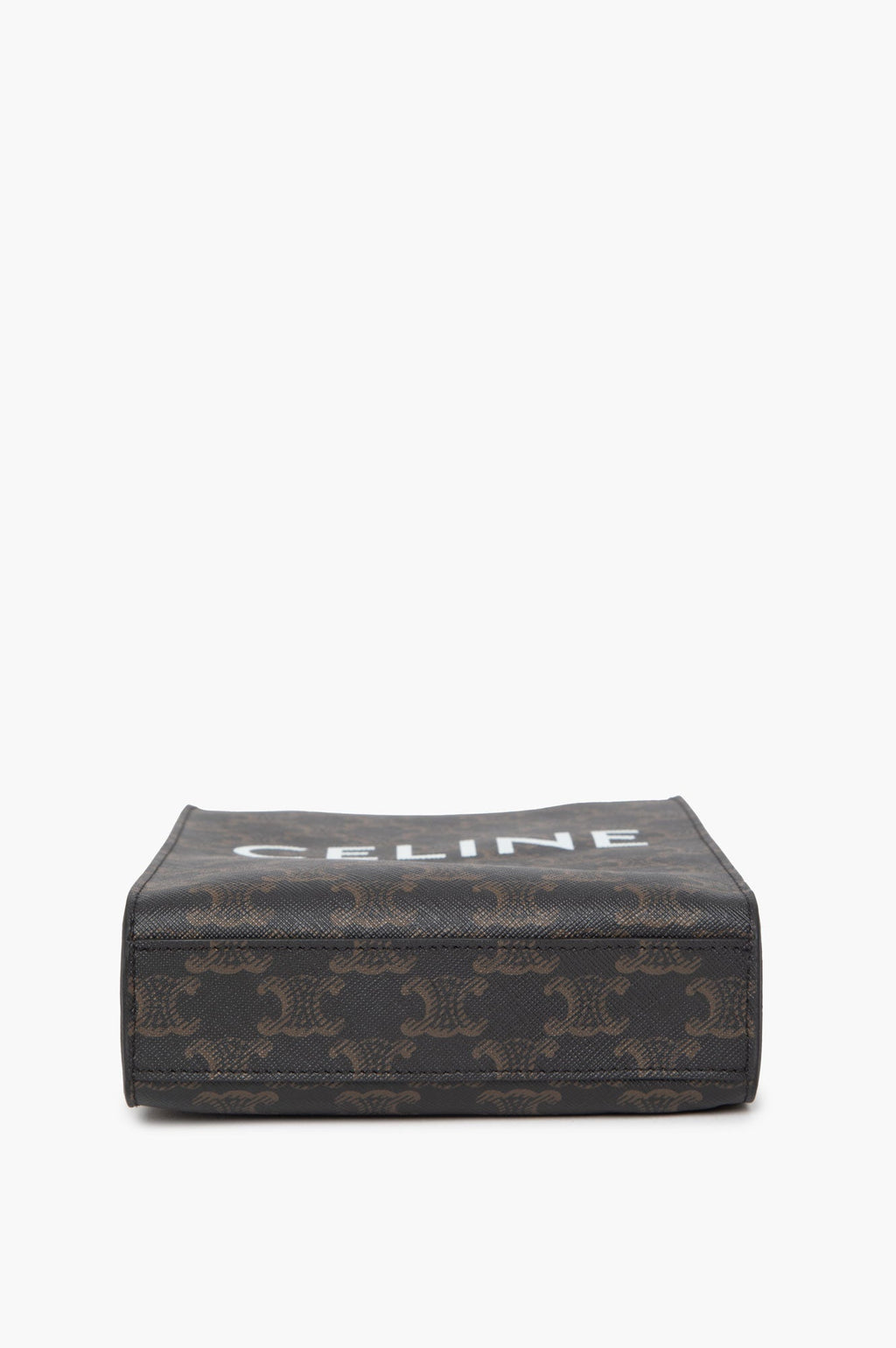 Celine Brown Vertical Triomphe Canvas Bag