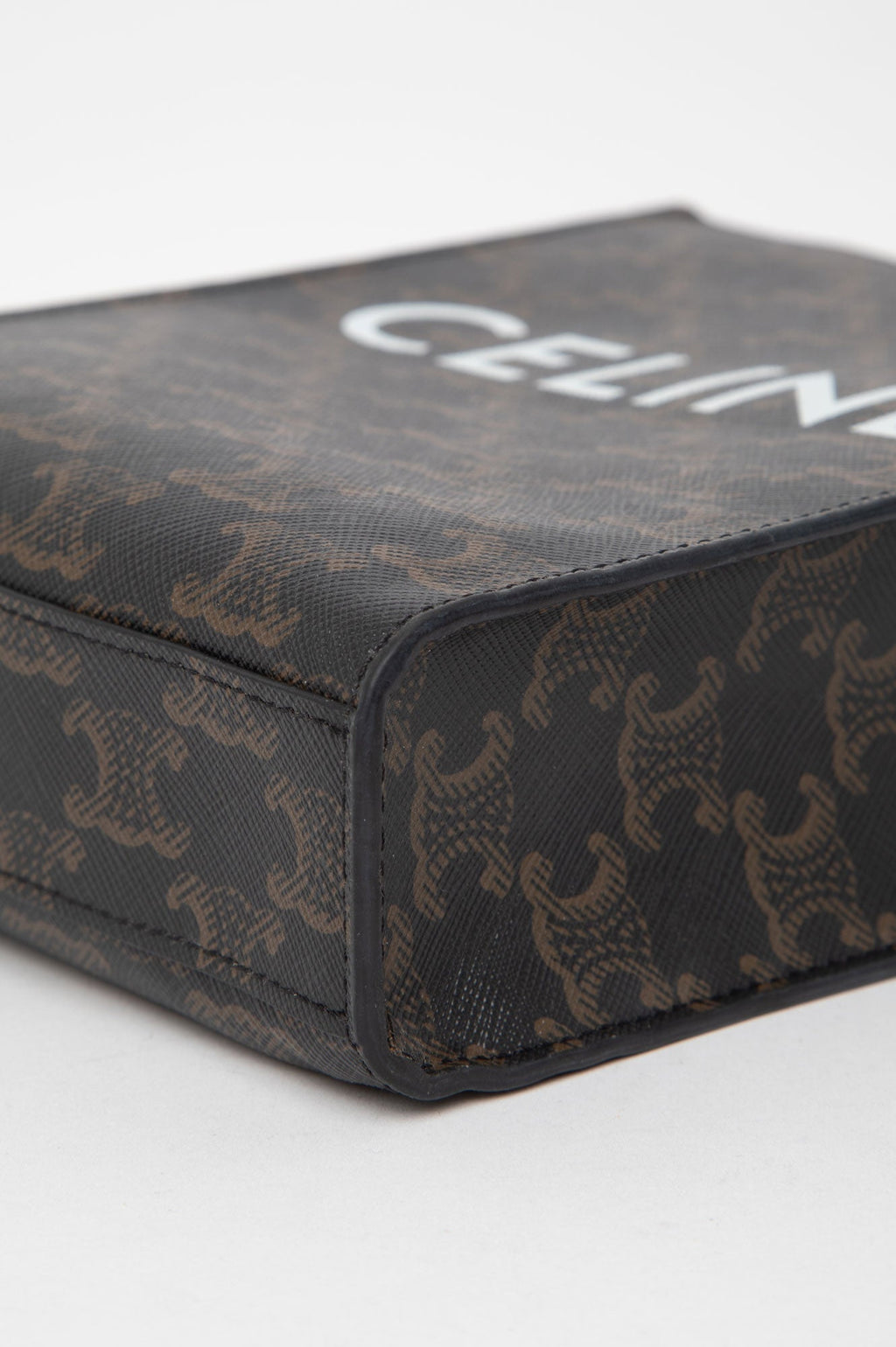 Celine Brown Vertical Triomphe Canvas Bag