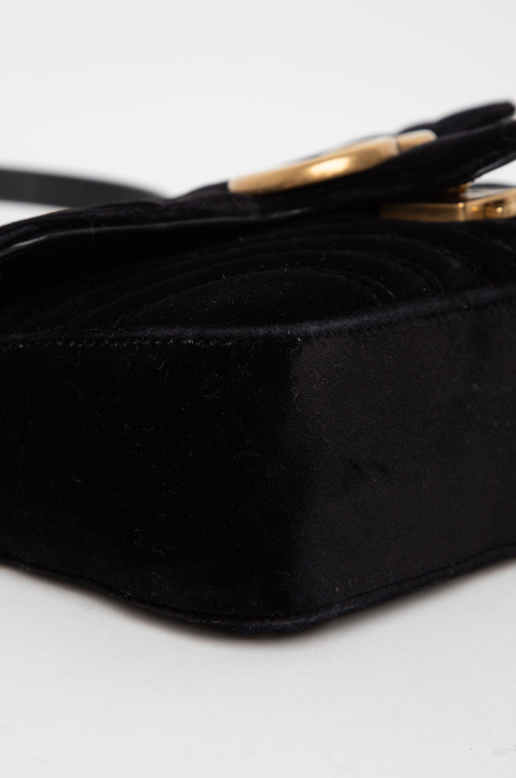 Gucci Black GG Marmont Velvet Bag