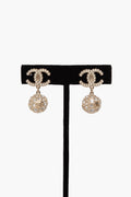 Chanel CC Logo Dangle Earrings