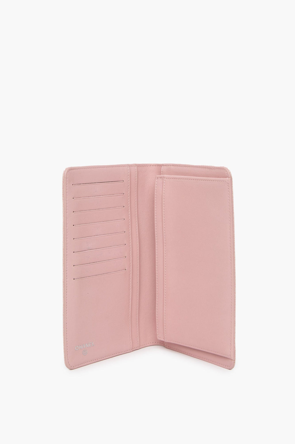 Chanel Pink Cavier Bi-Fold Wallet