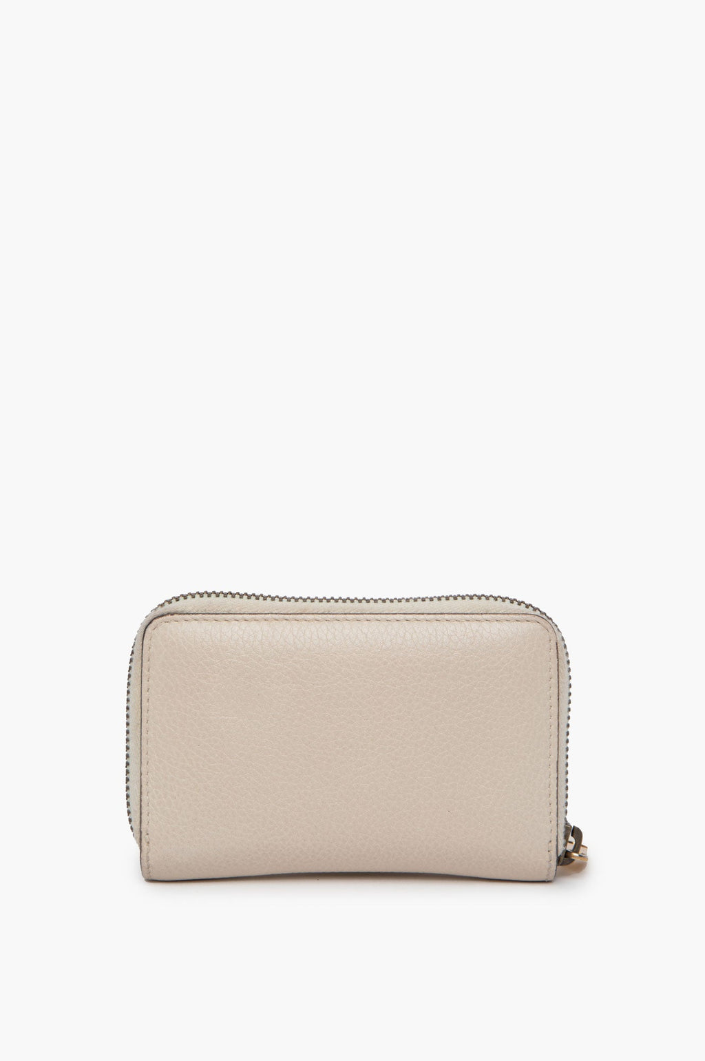 Gucci Beige Leather Zip Cardcase