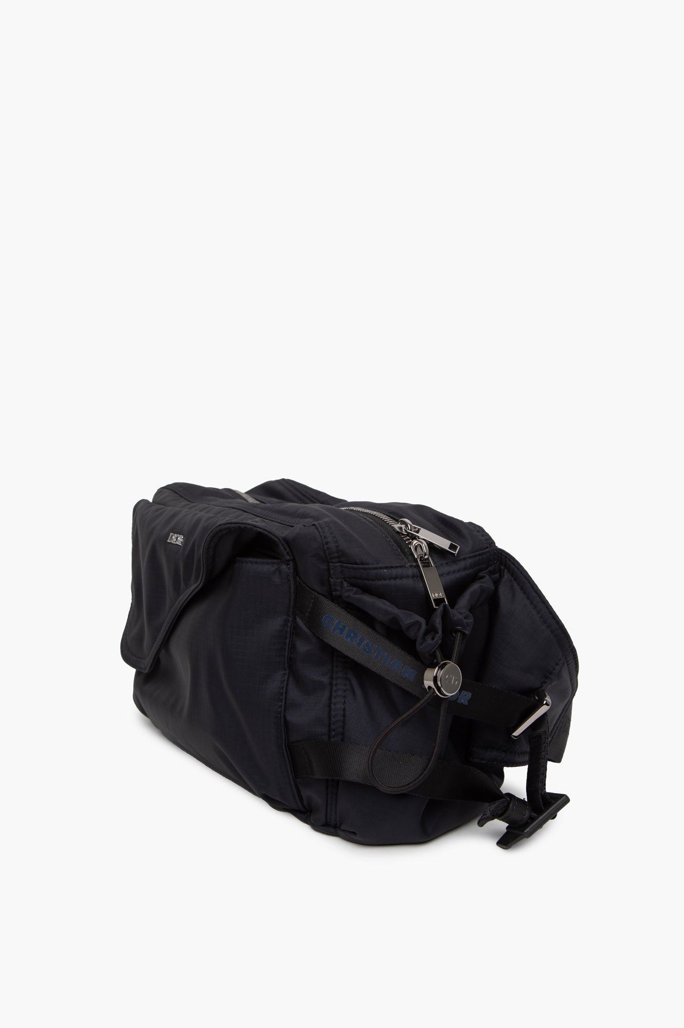 Christian Dior Black Nylon Saddle Waist Bag