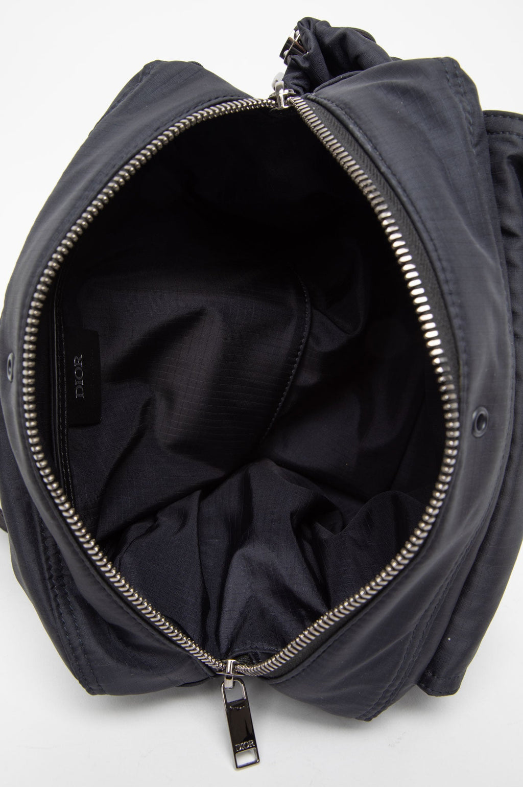 Christian Dior Black Nylon Saddle Waist Bag