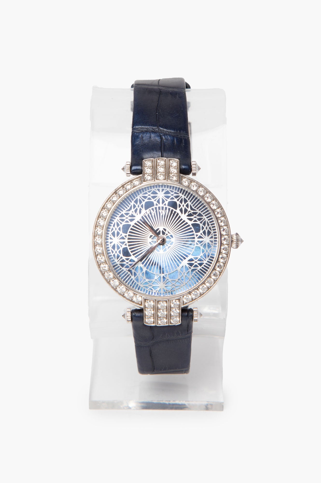 Harry Winston Blue Premier Pearly Lace Automatic 36mm Watch