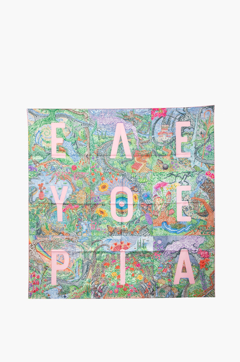 Hermes Green Eleytheria 90*90 Silk Scarf