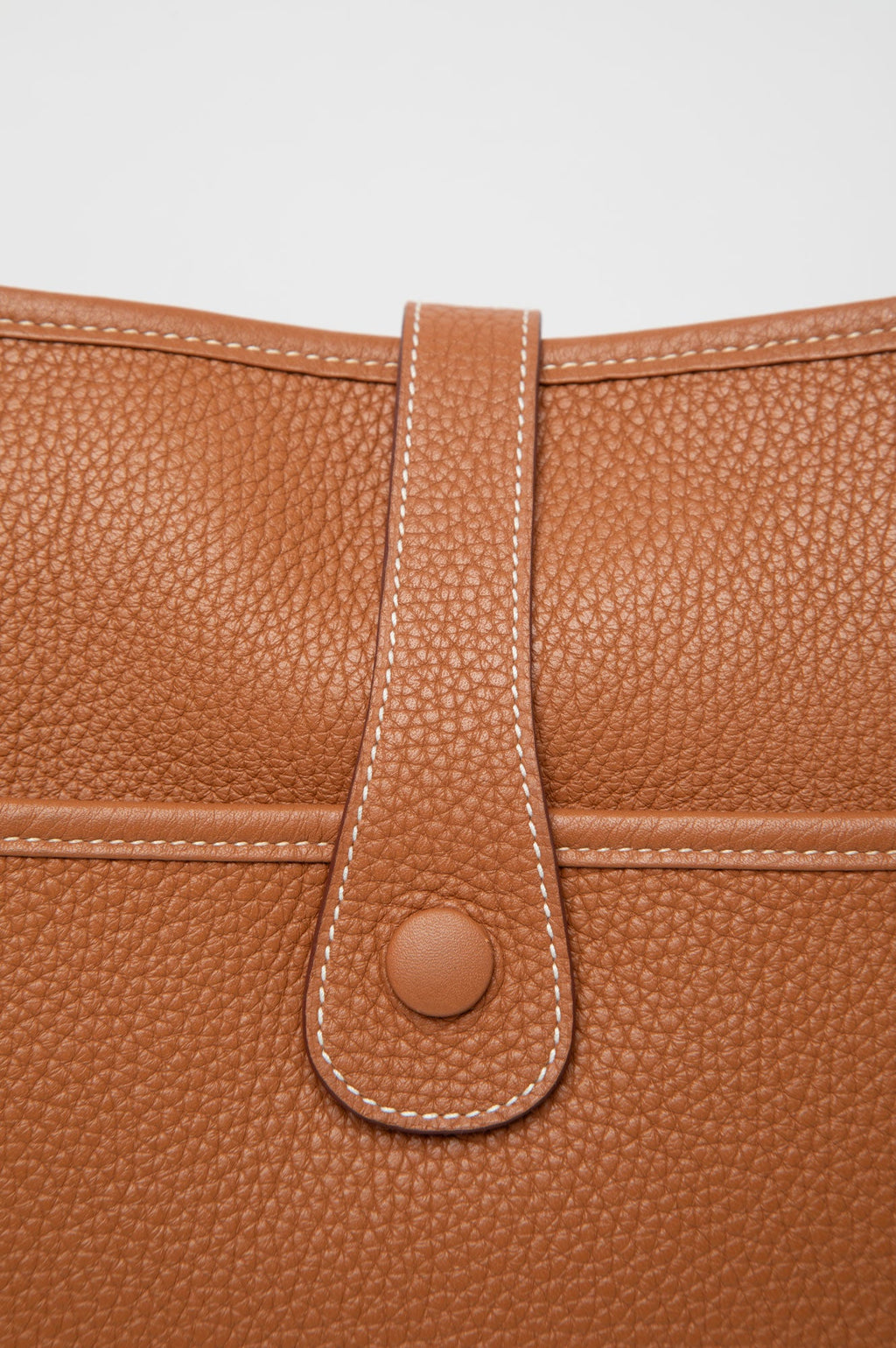 Hermes 2015 Gold Evelyne GM Clemence Palladium Bag