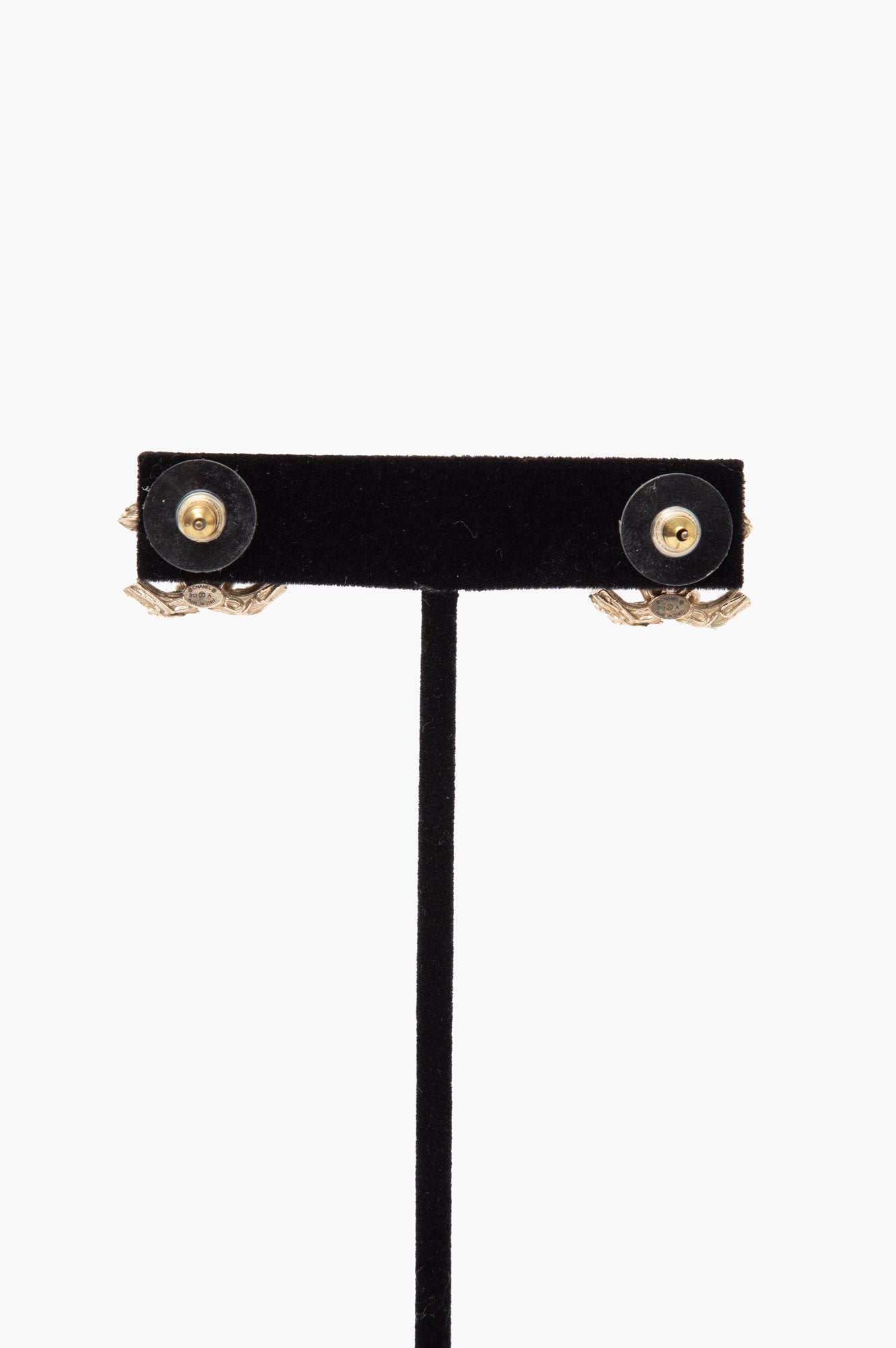 Chanel CC Logo With Crystal Earrings