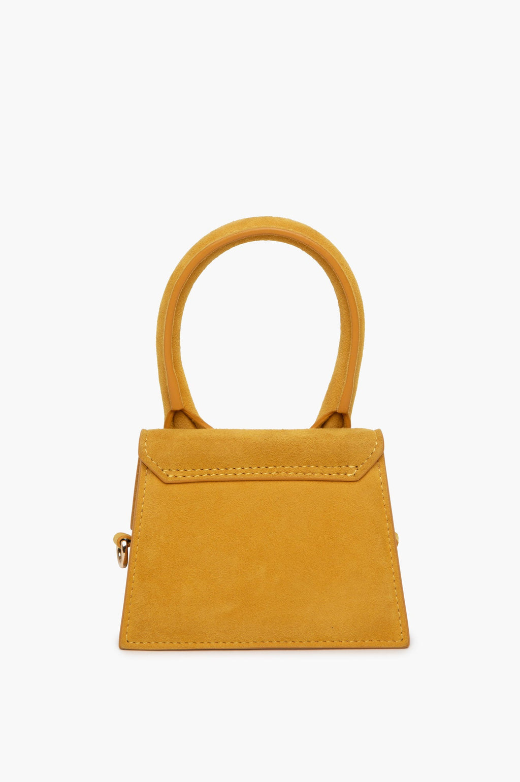 Jacquemus Yellow Suede Le Chiquito Mini Bag With Strap