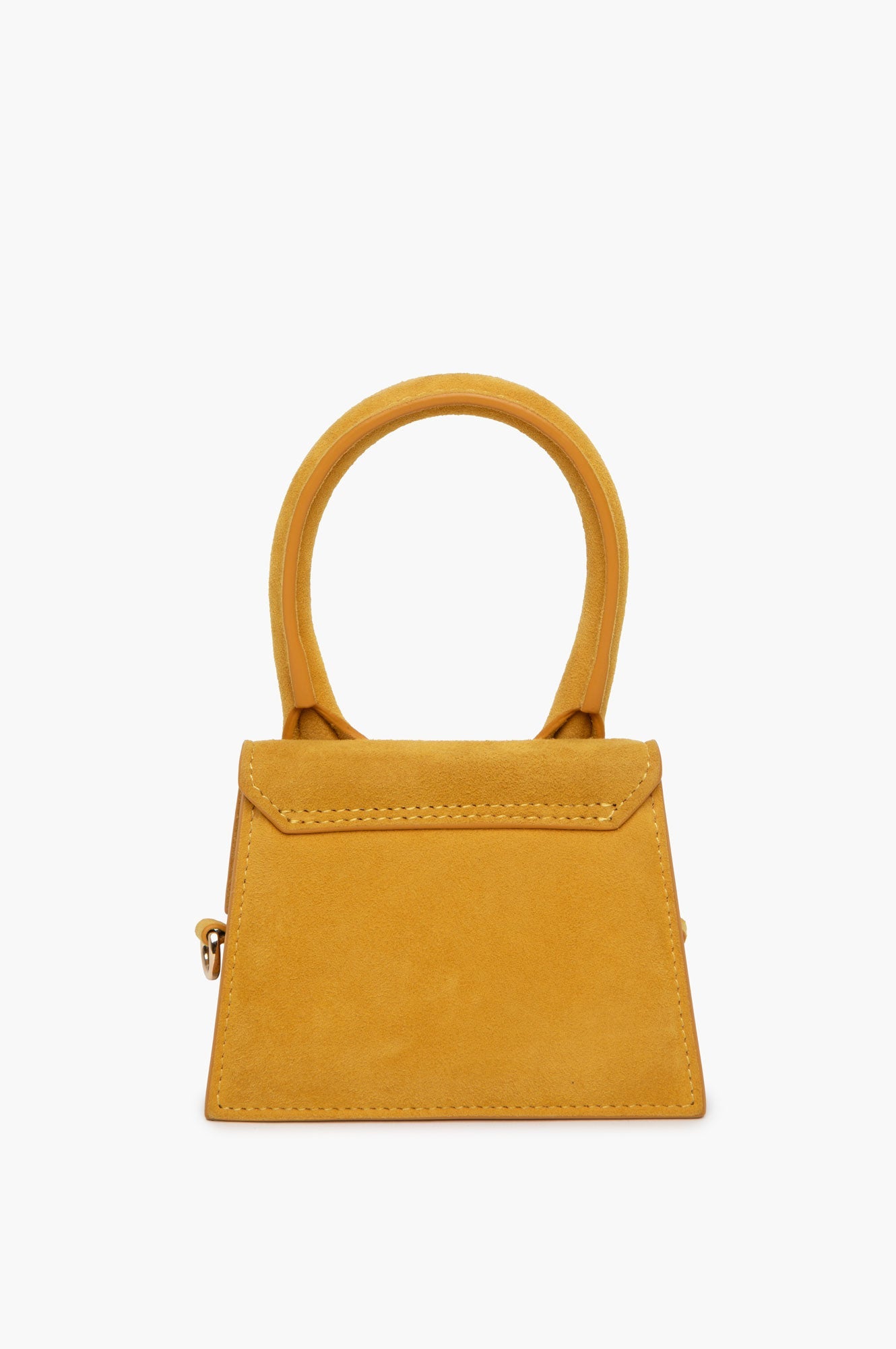 Jacquemus Yellow Suede Le Chiquito Mini Bag With Strap