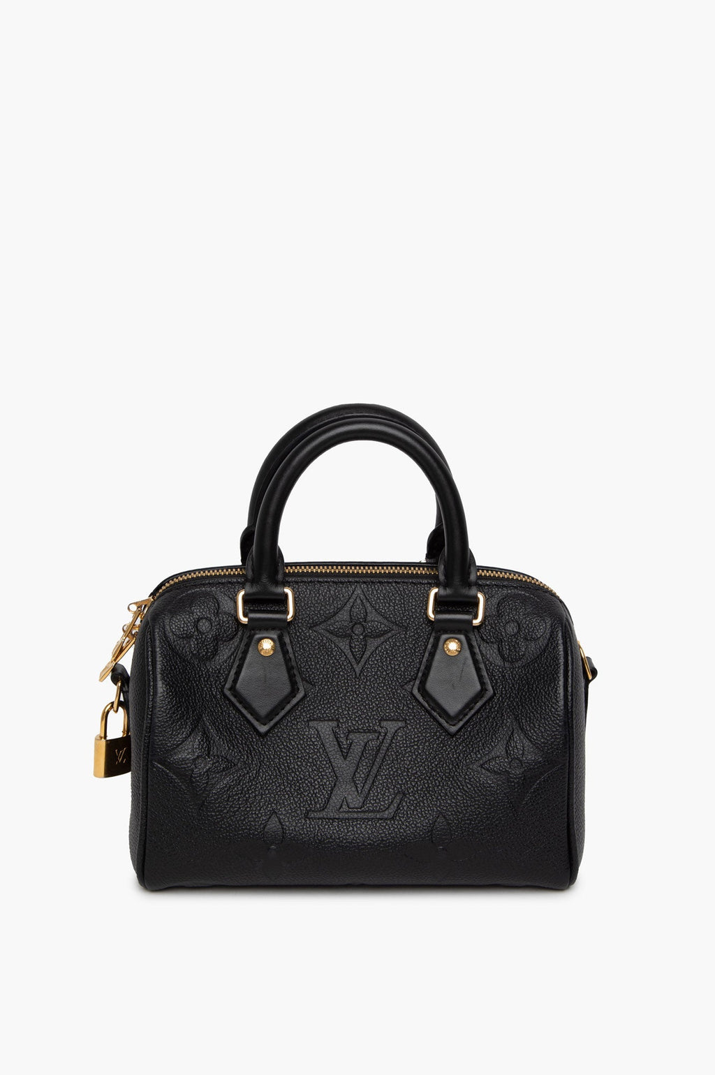 Louis Vuitton Black Monogram Empreinte Speedy 20 Bag