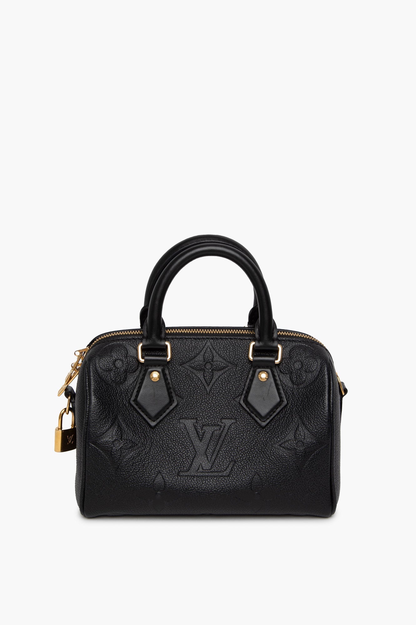 Louis Vuitton Black Monogram Empreinte Speedy 20 Bag