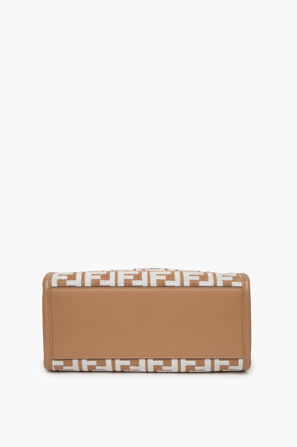 Fendi Beige Zucca FF Small Sunshine Tote Bag With Strap