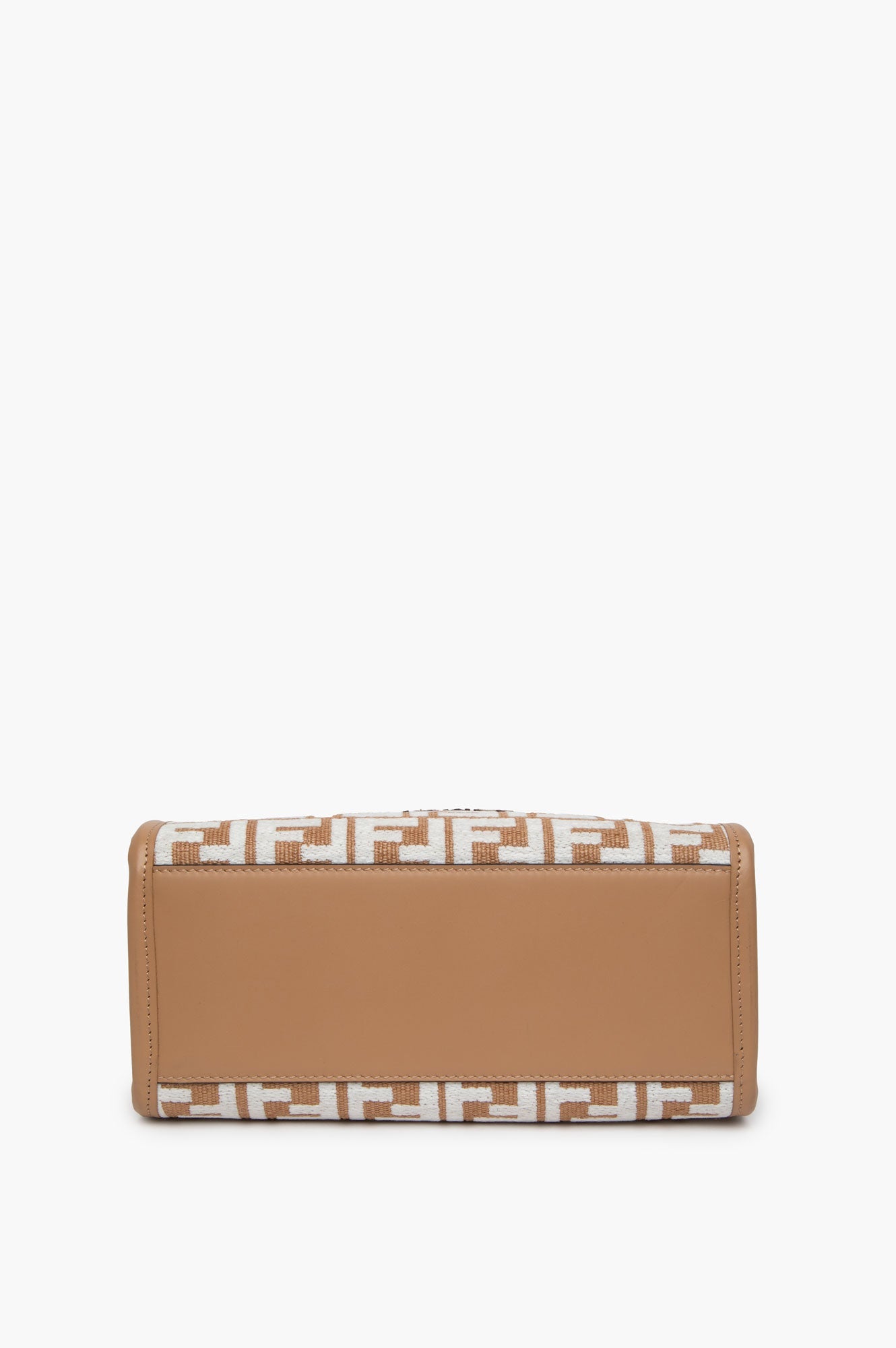 Fendi Beige Zucca FF Small Sunshine Tote Bag With Strap