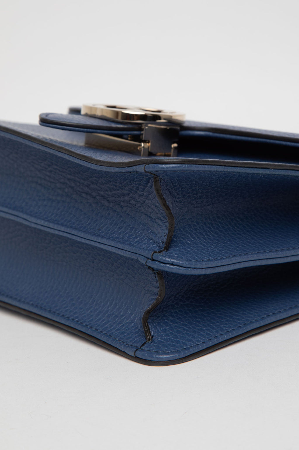 Gucci Blue Small Dollar Interlock GG Leather Bag