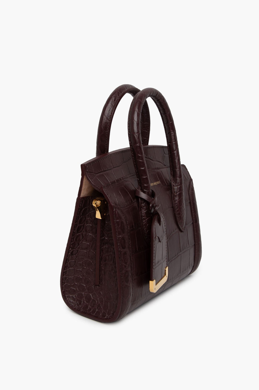 Alexander McQueen Burgundy Top Handle Bag