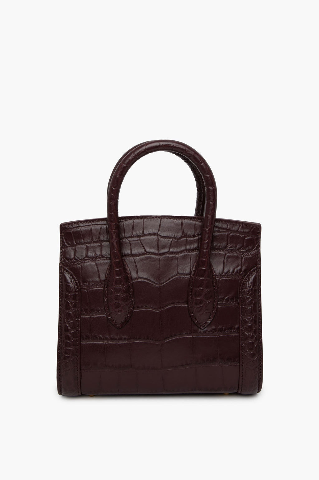 Alexander McQueen Burgundy Top Handle Bag