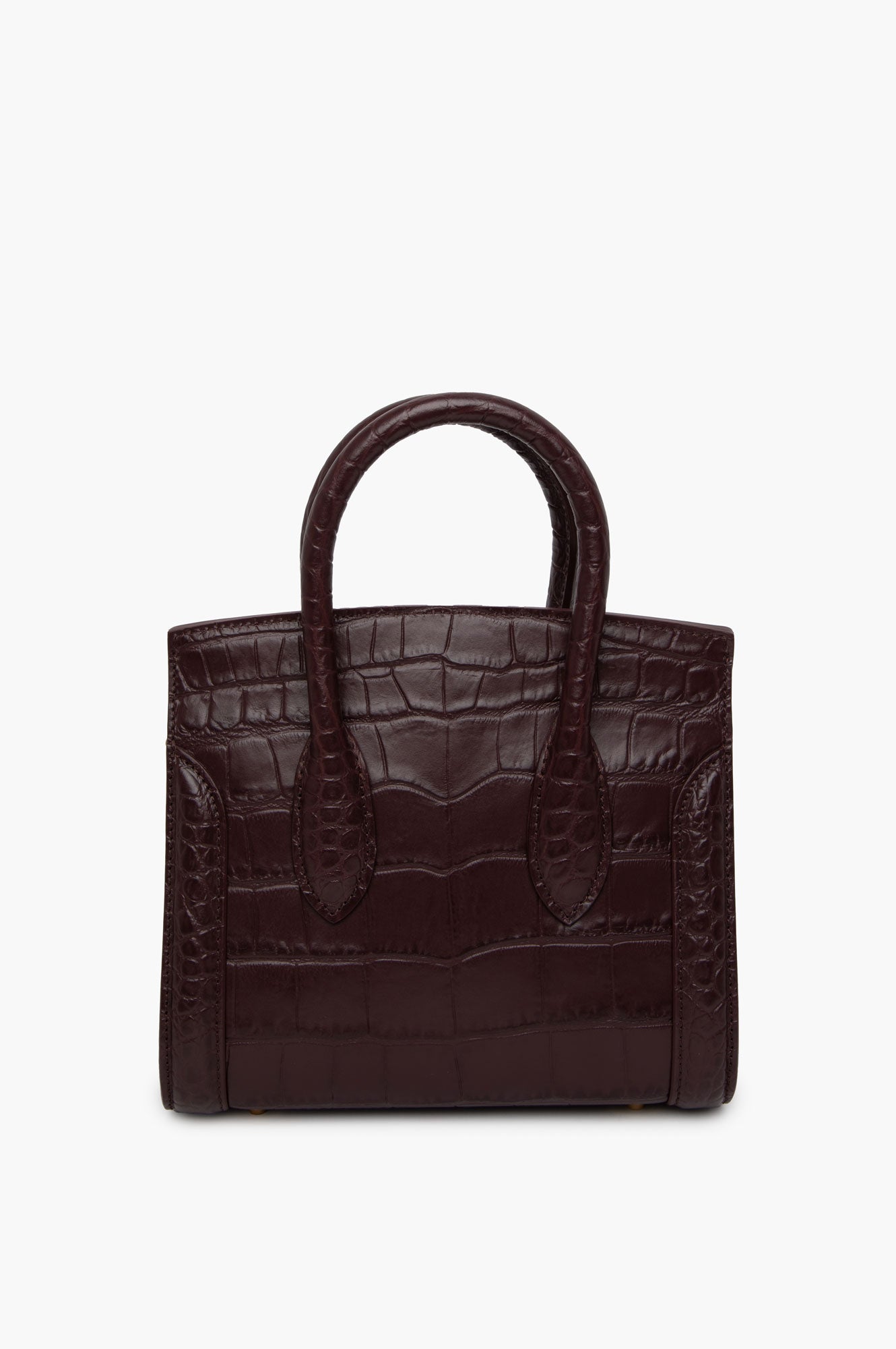 Alexander McQueen Burgundy Top Handle Bag
