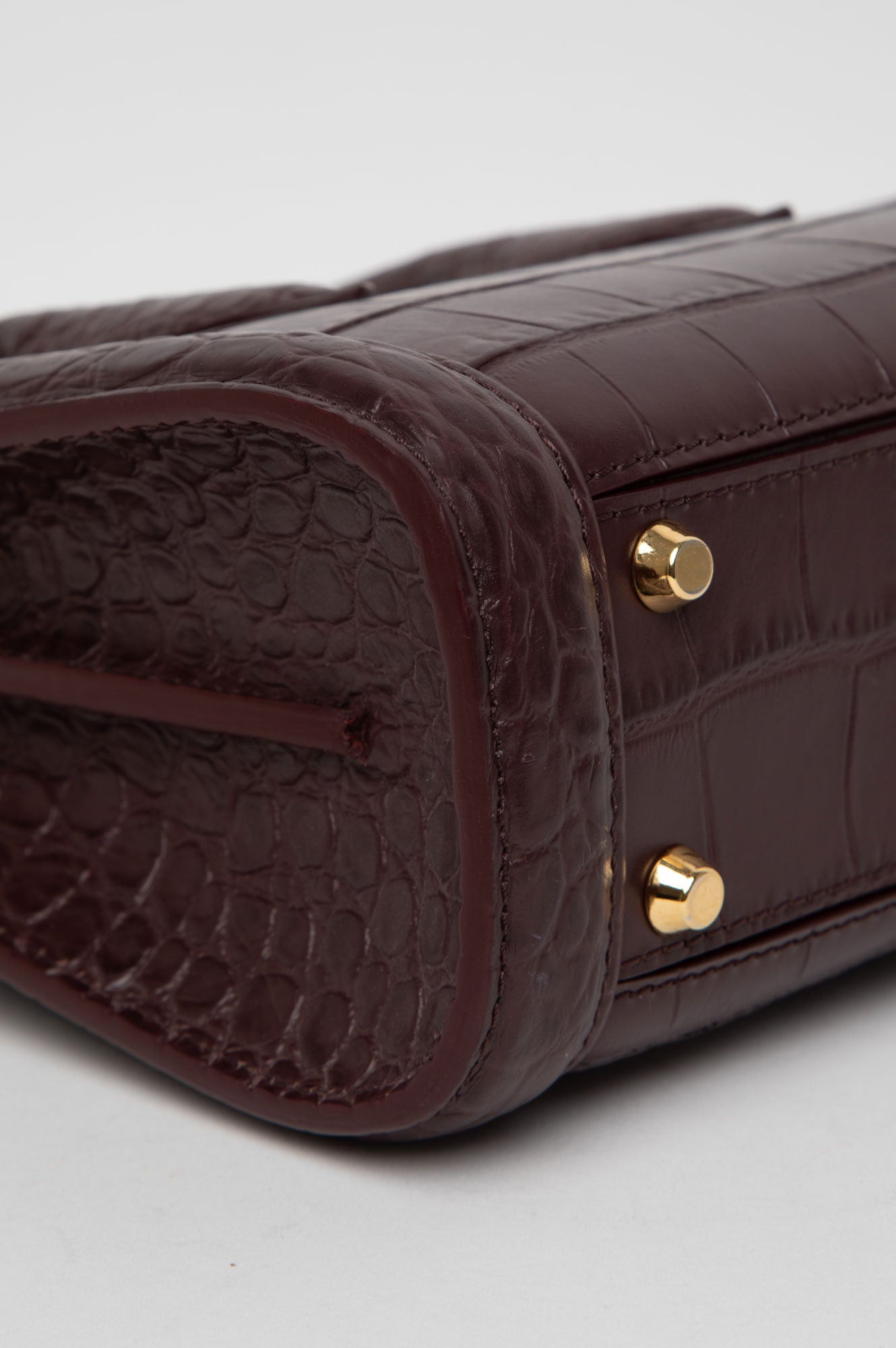 Alexander McQueen Burgundy Top Handle Bag