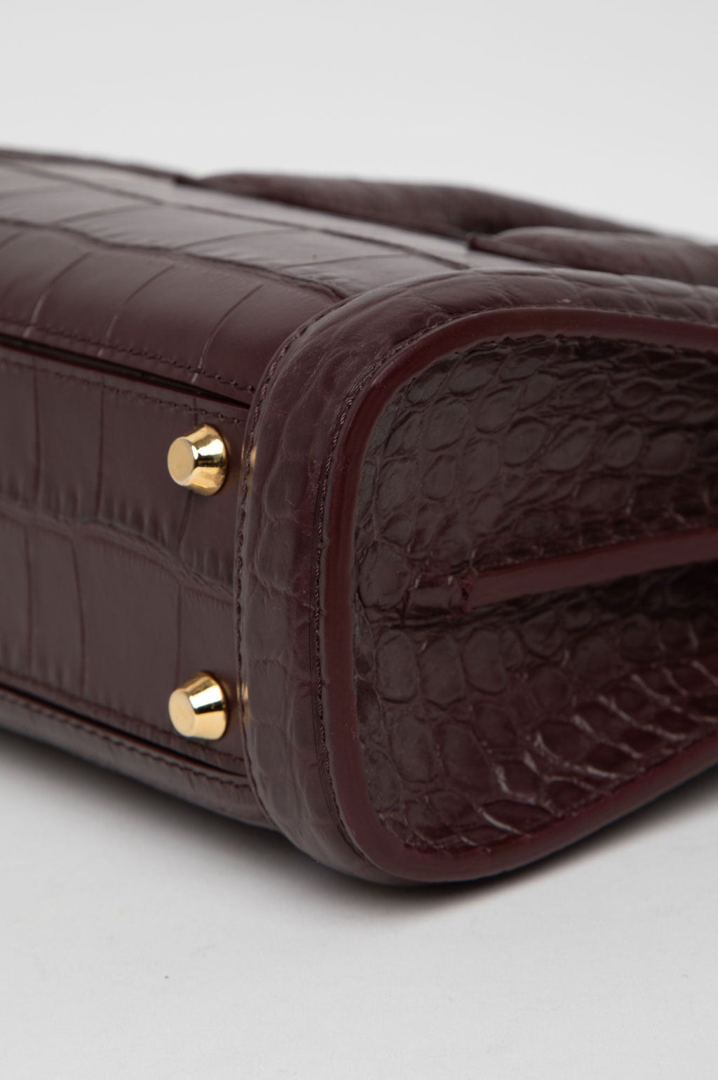 Alexander McQueen Burgundy Top Handle Bag